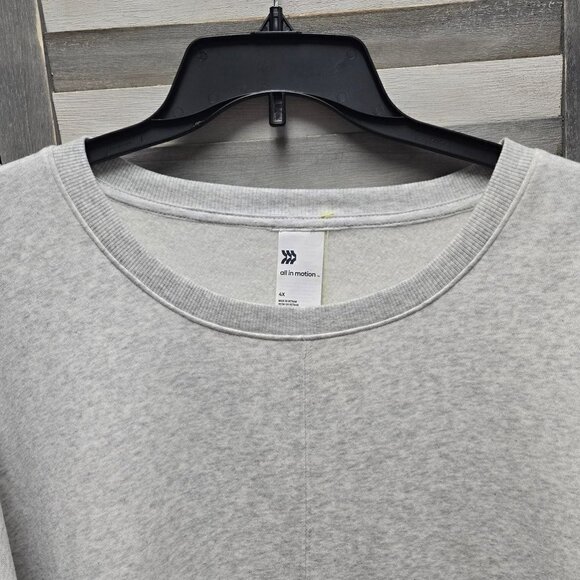 Plus Size Cotton Fleece Crewneck Cropped Sweatshirt | All in Motion | 4X - Picture 5 of 11